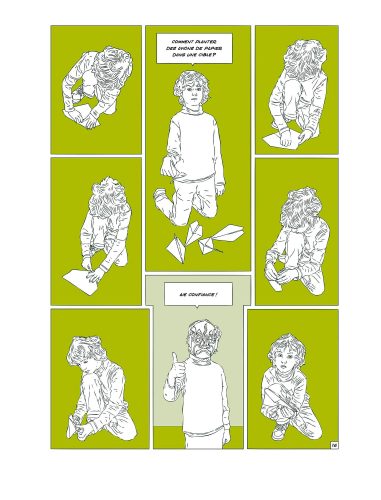 QEDA_2000px-p_16 Qu'est devenu Anselme ? un livre d'Olivier Moulard, une fable graphique publiée aux éditions le lion qui parle.