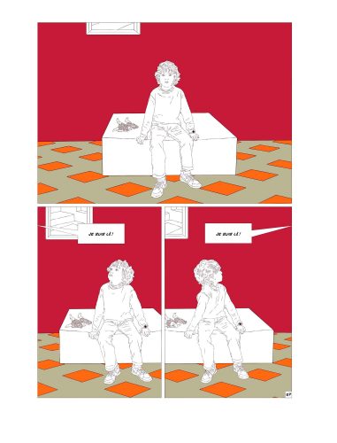 QEDA_2000px-p_27 Qu'est devenu Anselme ? un livre d'Olivier Moulard, une fable graphique publiée aux éditions le lion qui parle.