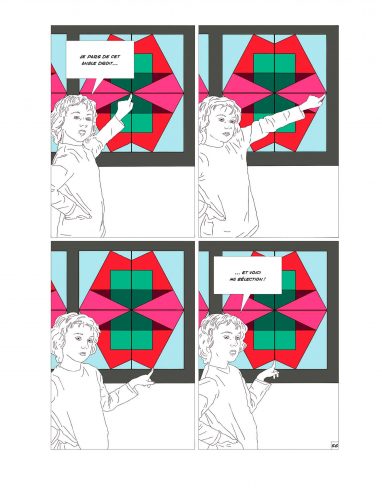 QEDA_2000px-p_56 Qu'est devenu Anselme ? un livre d'Olivier Moulard, une fable graphique publiée aux éditions le lion qui parle.