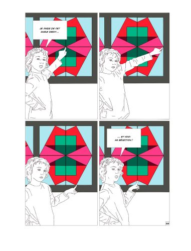 QEDA_2000px-p_56 Qu'est devenu Anselme ? un livre d'Olivier Moulard, une fable graphique publiée aux éditions le lion qui parle.